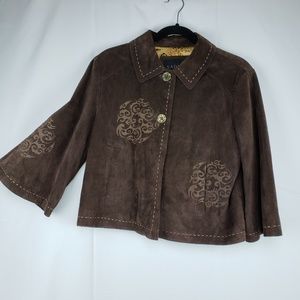 Saguaro large brown suede volero jacket modwife